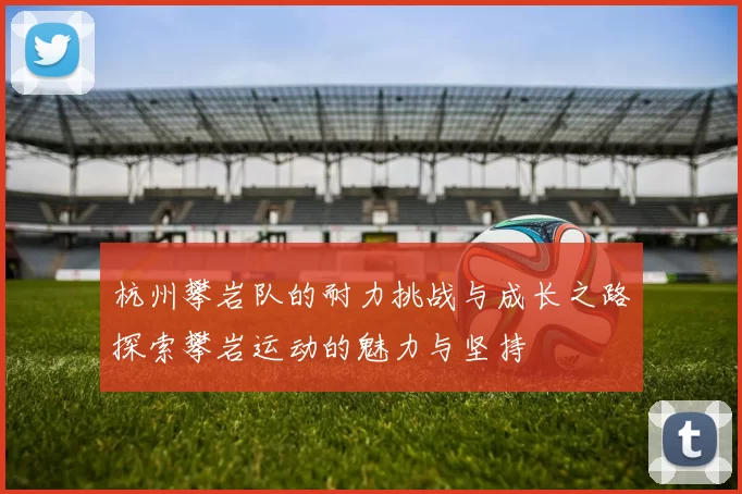 杭州攀岩队的耐力挑战与成长之路探索攀岩运动的魅力与坚持